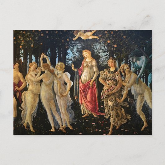 Sandro Botticelli - Primavera(Spring) Fine Art Briefkaart (Voorkant)