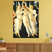 Sandro Botticelli "Primavera - Three Graces" Canvas Afdruk (Insitu (Woonkamer))