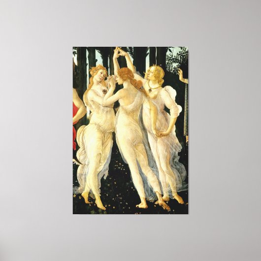 Sandro Botticelli "Primavera - Three Graces" Canvas Afdruk (Voorkant)