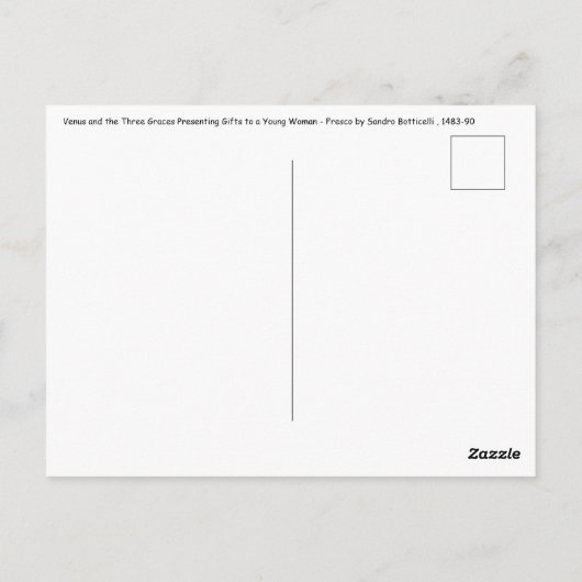 Sandro Botticelli - Venus en de drie races Briefkaart (Achterkant)