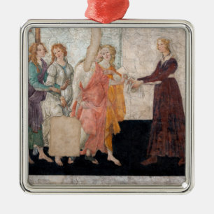 Sandro Botticelli - Venus en de drie races Metalen Ornament