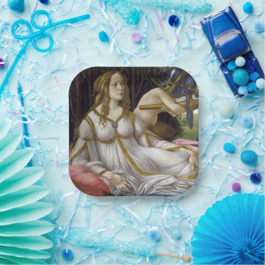 Sandro Botticelli - Venus en Mars, linkerkant Papieren Bordje (Feest)