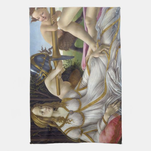 Sandro Botticelli - Venus en Mars, linkerkant Theedoek (Verticaal)