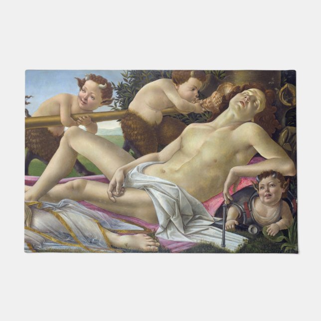 Sandro Botticelli - Venus en Mars, rechterkant Deurmat (Voorkant)