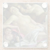 Sandro Botticelli - Venus en Mars, rechterkant Glazen Onderzetter (Achterkant)