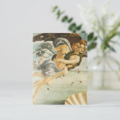 Sandro Botticelli - Zephyr, de westenwind Fine Art Briefkaart (Staand voorkant)