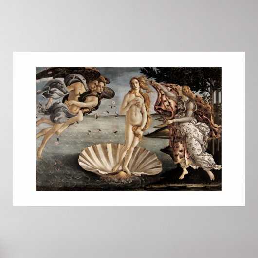 Sandro Botticelli's The Birth of Venus (1485) Poster (Voorkant)