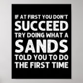 Sands Funny Achternaam Family Tree Verjaardag Reün Poster (Voorkant)