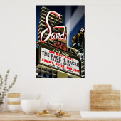 Sands Hotel Las Vegas Retro Art Poster (Cuisine)