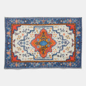 Sands of Time: erfgoed Boho Marokkaanse kunst Theedoek (Horizontaal)