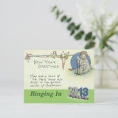 Sands of Time Nieuwjaar Briefkaart (Staand voorkant)