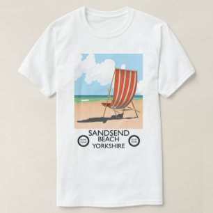 Sandsend Beach Yorkshire strandposter T-shirt