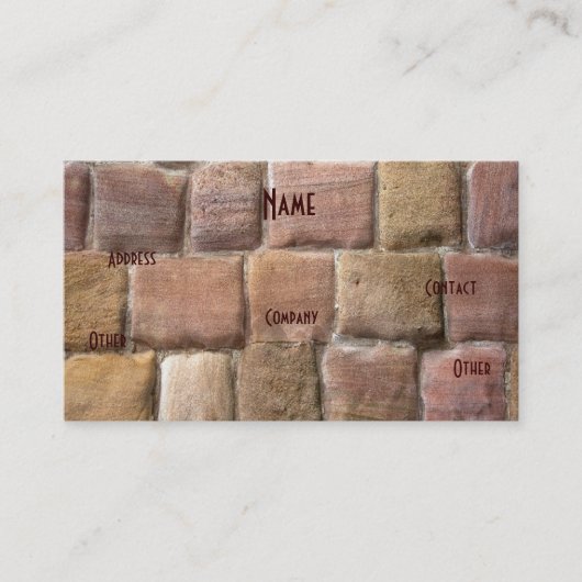Sandstone, architect visitekaartje (Voorkant)