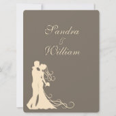 Sandstone Brown et Faire-part de mariage crème (Dos)