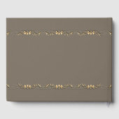 Sandstone en Gold Design Guest Book Gastenboek (Achterkant)