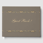 Sandstone en Gold Design Guest Book Gastenboek (Voorkant)