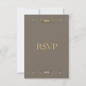 Sandstone et Gold Menu RSVP (Dos)