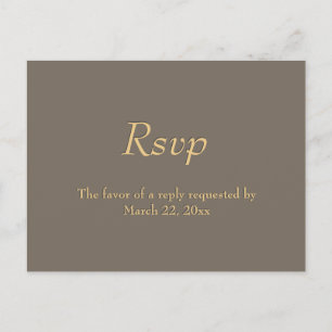 Sandstone et Gold Menu RSVP
