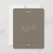Sandstone et mariage Gold RSVP (Dos)
