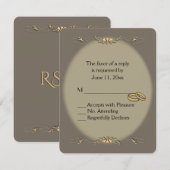 Sandstone et mariage Gold RSVP (Devant / Derrière)