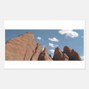 Sandstone Fins Utah Desert Foto Rechthoekige Sticker