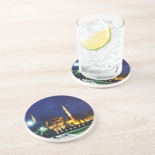 Sandstone Onderzetter Blue Mosque Turkije (Zijkant)