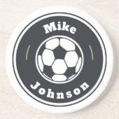 Sandstone Onderzetter - Custom Soccer (naam toevoe (Voorkant)