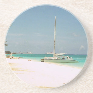 Sandstone-Onderzetter met Cayman Island Scene Zandsteen Onderzetter