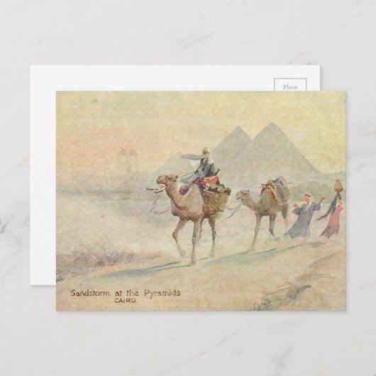 Sandstorm Pyramids Briefkaart (Voorkant / Achterkant)