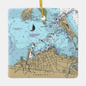 Sandusky OH Nautical Chart Keramisch Ornament (Voorkant)