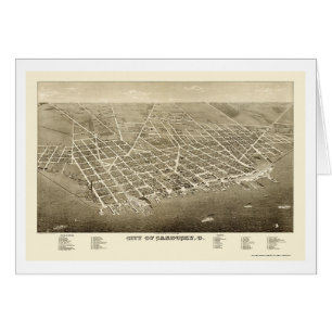 Sandusky, OH Panoramic Map - 1883