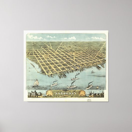 Sandusky, Ohio (1870) Canvas Afdruk (Voorkant)