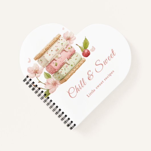 Sandwich à la crème glacée carnet de jour pour des (Devant)