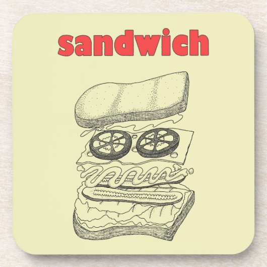 Sandwich Bier Onderzetter (Voorkant)