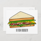 Sandwich-cartoon Briefkaart (Voorkant / Achterkant)