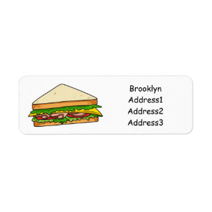Sandwich-cartoon Etiket