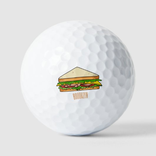 Sandwich-cartoon Golfballen (Voorkant)