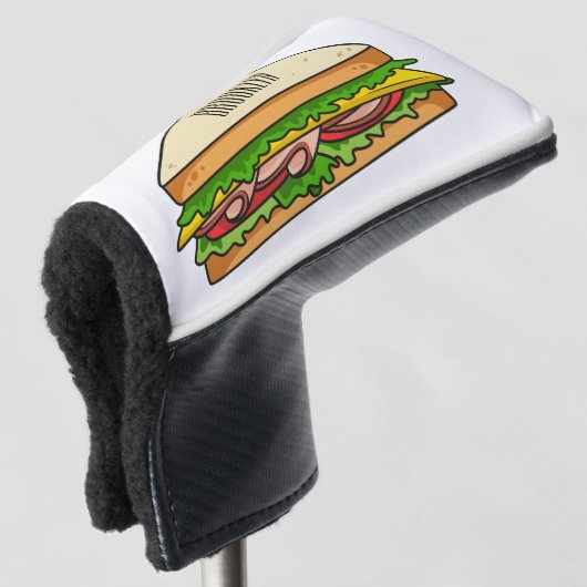 Sandwich-cartoon Golfheadcover (3/4 voorkant)
