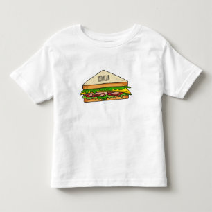 Sandwich cartoon illustratie  kinder shirts