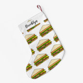 Sandwich-cartoon Kleine Kerstsok (Achterkant (Hangend))