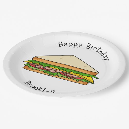 Sandwich-cartoon Papieren Bordje (Gekanteld)