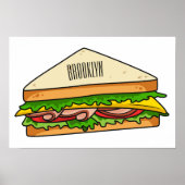 Sandwich-cartoon Poster (Voorkant)
