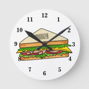 Sandwich-cartoon Ronde Klok