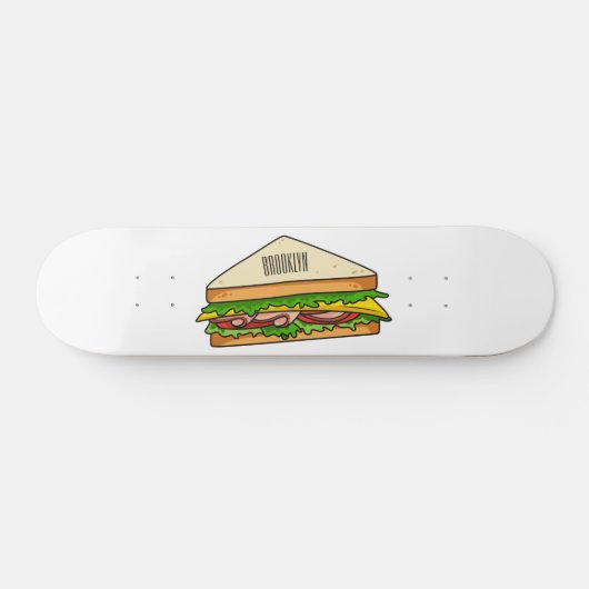 Sandwich-cartoon Skateboard (Horizontaal)