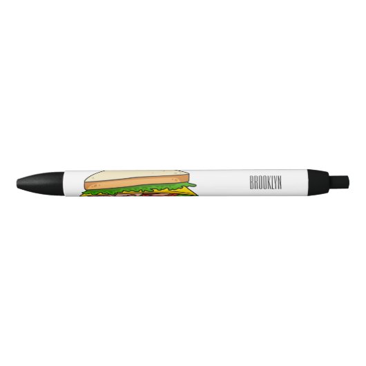 Sandwich-cartoon Zwarte Inkt Pen (Voorkant)