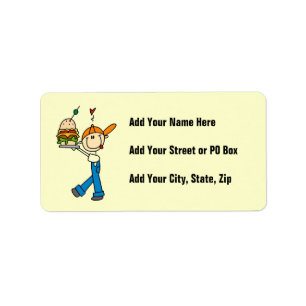 Sandwich Connoisseur Stick Figuur Etiket