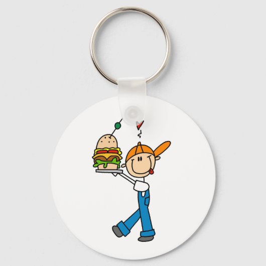 Sandwich Connoisseur Stick Figuur Sleutelhanger (Voorkant)