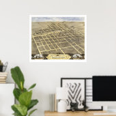 Sandwich, IL Panoramic Map - 1869 Poster (Thuiskantoor)
