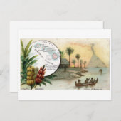 Sandwich Islands, 1889 carte vintage (Devant / Derrière)