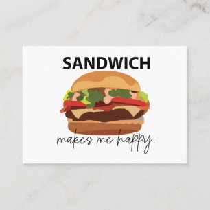 Sandwich Maakt Me Gelukkig Visitekaartje